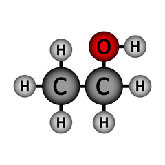 Obraz na płótnie Canvas Ethanol molecule icon.