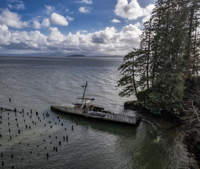 Pacific Northwest Aerial Ship Wreck