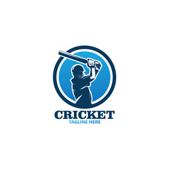 Cricket Sport Logo Template Design