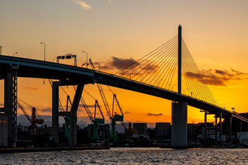 Fototapeta premium 福岡都市高速荒津大橋
