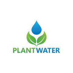 Plant Water Logo Template Design