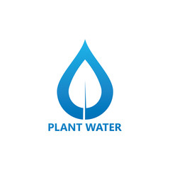 Plant Water Logo Template Design