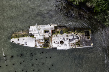 Pacific Northwest Aerial Ship Wreck