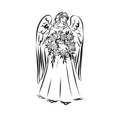 angel man with wings, fantasy people, religious design for christmas, christian holidays, valentine's day cupid, regigiysky themes, children's fantasies, illustration for children's books