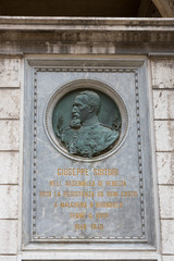 Plaque to Giuseppe Sirtori (17 April 1813 - 18 September 1874) was an Italian soldier, patriot and politician who fought in the unification of Italy.