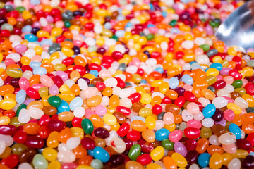 close up a background from colorful sweets of sugar candies