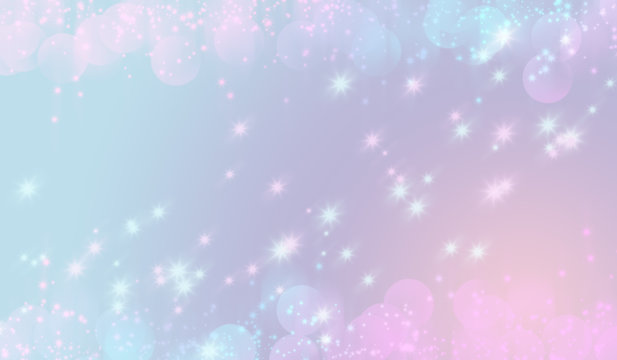 Abstract magical background with colorful bokeh and sparkles © yuutsu