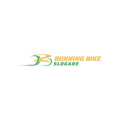running bike logo design concept vector art