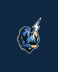Thunder mascot logo  esport logo © dadan_pm