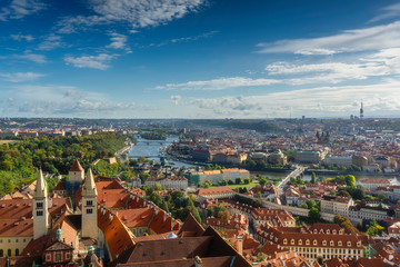 Autumn view of the historical part of Prague