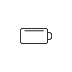 Battery charge icon in flat style. Power level vector illustration on white isolated background. Lithium accumulator business concept.