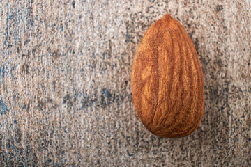 Mixed nuts Foundation-hazelnuts, walnuts, almonds - with copy space. The view from the top or laying flat