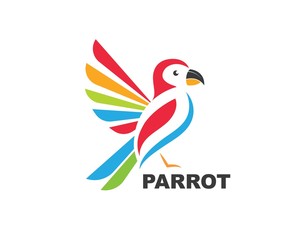 Obraz premium parrot illustration vector icon design