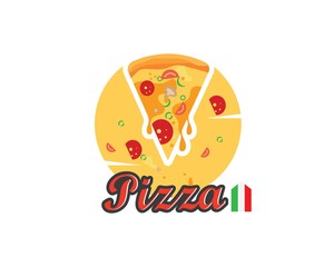 pizza icon logo illustration vector