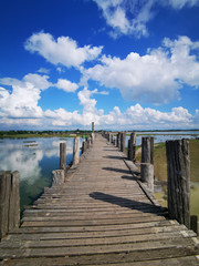 The U Bein Bridge in Mandalay, Myanmar.