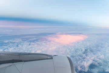 Fototapeta na wymiar jet engine on the sky