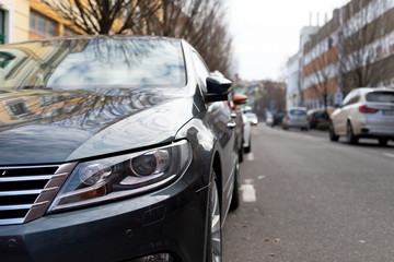 Obraz premium Modern car headlight