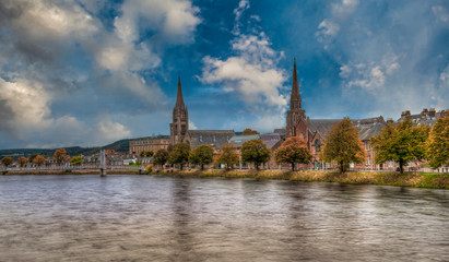 Fototapeta premium Cityscape of Inverness, Scotland, Wielka Brytania