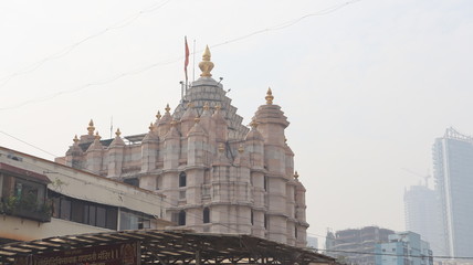 Mumbai, Maharastra/India- January 03 2020: Sacred shrine of hindus in Mumbai- Siddhivinayak temple.