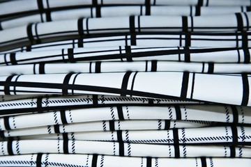 Beautiful designer fabrics which are used by fashion designers to make clothes.  