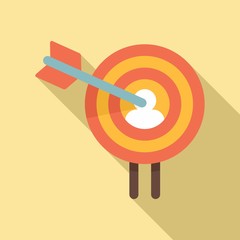 Buyer target icon. Flat illustration of buyer target vector icon for web design