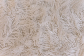 White Artificial Fur Texture For Background