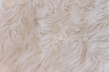 White Artificial Fur Texture For Background