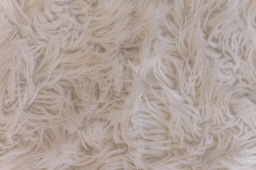 White Artificial Fur Texture For Background
