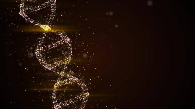 Human digital DNA appears evolving and growing, cells formed by particles.