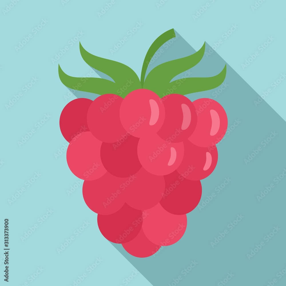 Sticker raspberry icon. flat illustration of raspberry vector icon for web design