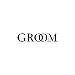 Groom wedding logo typedesign vector