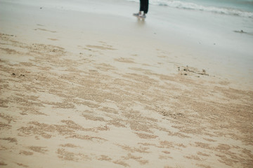 Fototapeta na wymiar sand beach sea