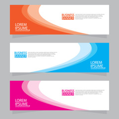 Vector abstract design web banner template. Web Design Elements - Header Design. Abstract geometric web banner template on grey background.Modern banner.  W