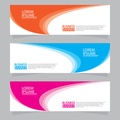 Vector abstract design web banner template. Web Design Elements - Header Design. Abstract geometric web banner template on grey background.Modern banner.  W