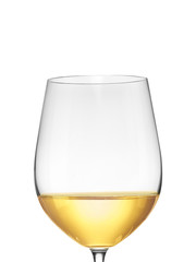 wine in a glass isolated on white background