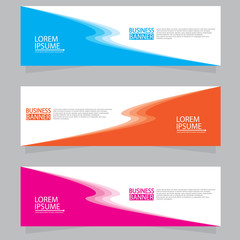 Vector abstract design web banner template. Web Design Elements - Header Design. Abstract geometric web banner template on grey background.Modern banner.  W