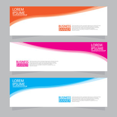 Vector abstract design web banner template. Web Design Elements - Header Design. Abstract geometric web banner template on grey background.Modern banner.  W