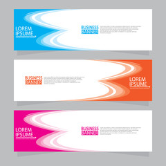 Vector abstract design web banner template. Web Design Elements - Header Design. Abstract geometric web banner template on grey background.Modern banner.  W