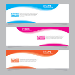 Vector abstract design web banner template. Web Design Elements - Header Design. Abstract geometric web banner template on grey background.Modern banner.  W