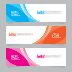 Vector abstract design web banner template. Web Design Elements - Header Design. Abstract geometric web banner template on grey background.Modern banner.  W