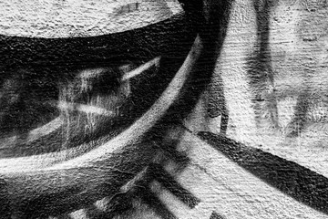 Art under ground. Beautiful street art graffiti background. The wall is decorated with abstract drawings house paint. Modern style urban culture of street youth. Abstract picture on wall