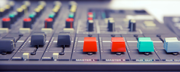 Sound Mixer and equipment related at Meeting room, Stage.