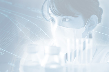 Naklejka premium 研究イメージ 若い研究者