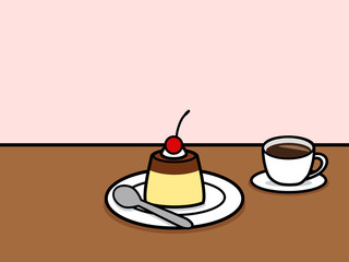 カフェタイム プリン（ケーキセット）
