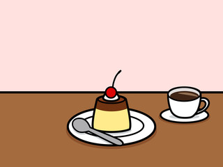 カフェタイム プリン（ケーキセット）