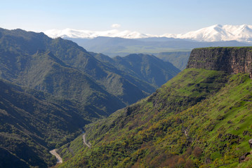 Debed River Gorge. View from Adzun village. Lori Region, Armenia.