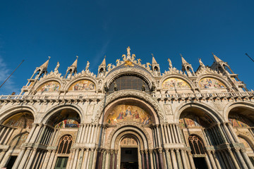 Naklejka premium Exterior of famous Saint Mark's Basilica in Venice, Italy