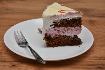 piece of cake on a plate
