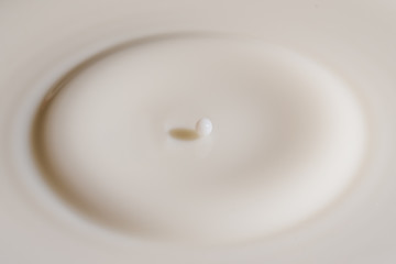Fototapeta na wymiar Milk pearl on waves of milk