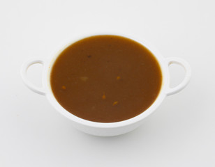 Tamarind Chutney on White Background